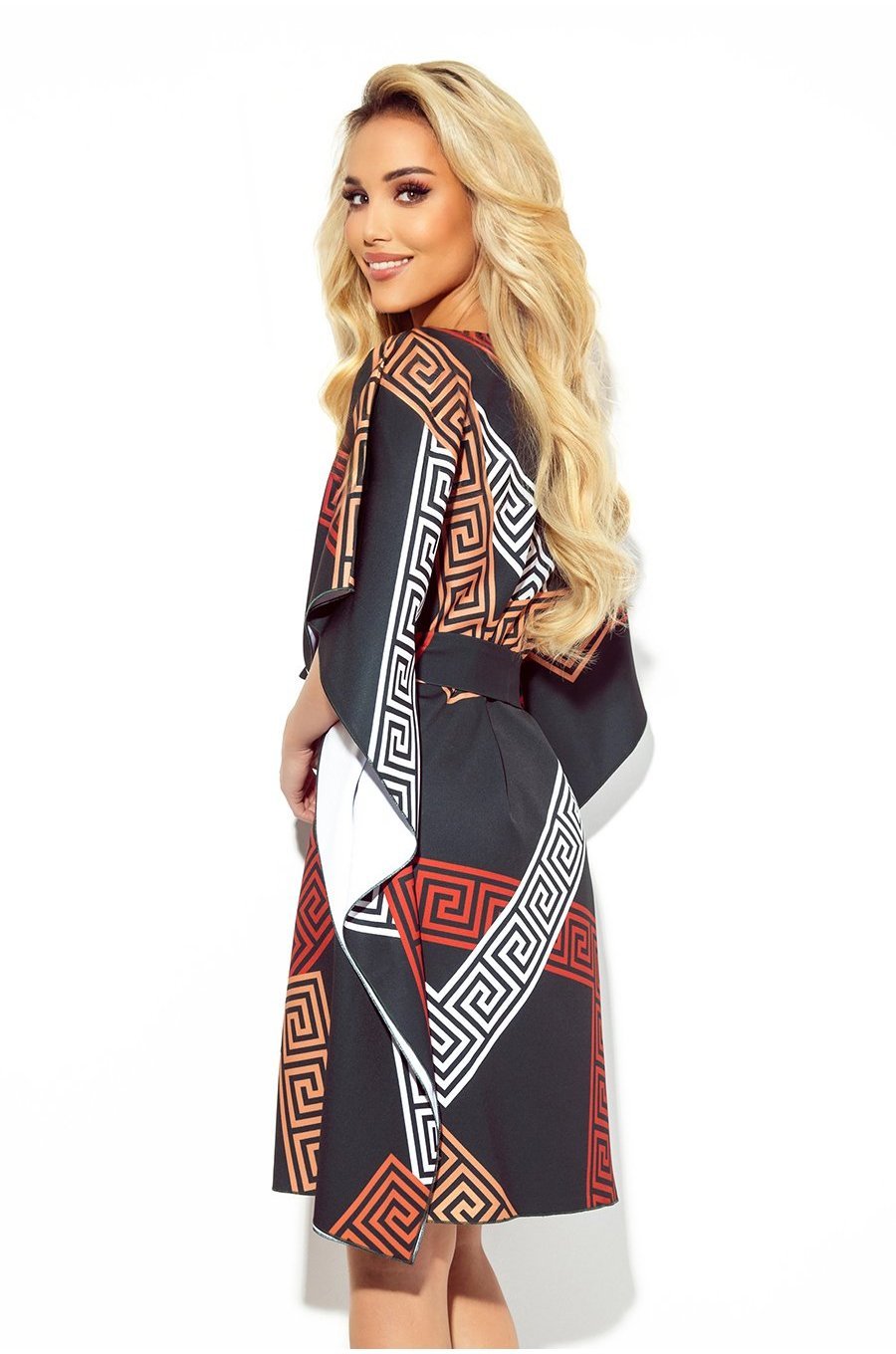 Rochie midi multicolora croi fluture oversize Butterfly Rochie midi multicolora croi fluture oversize Butterfly 2 - jojofashion.ro
