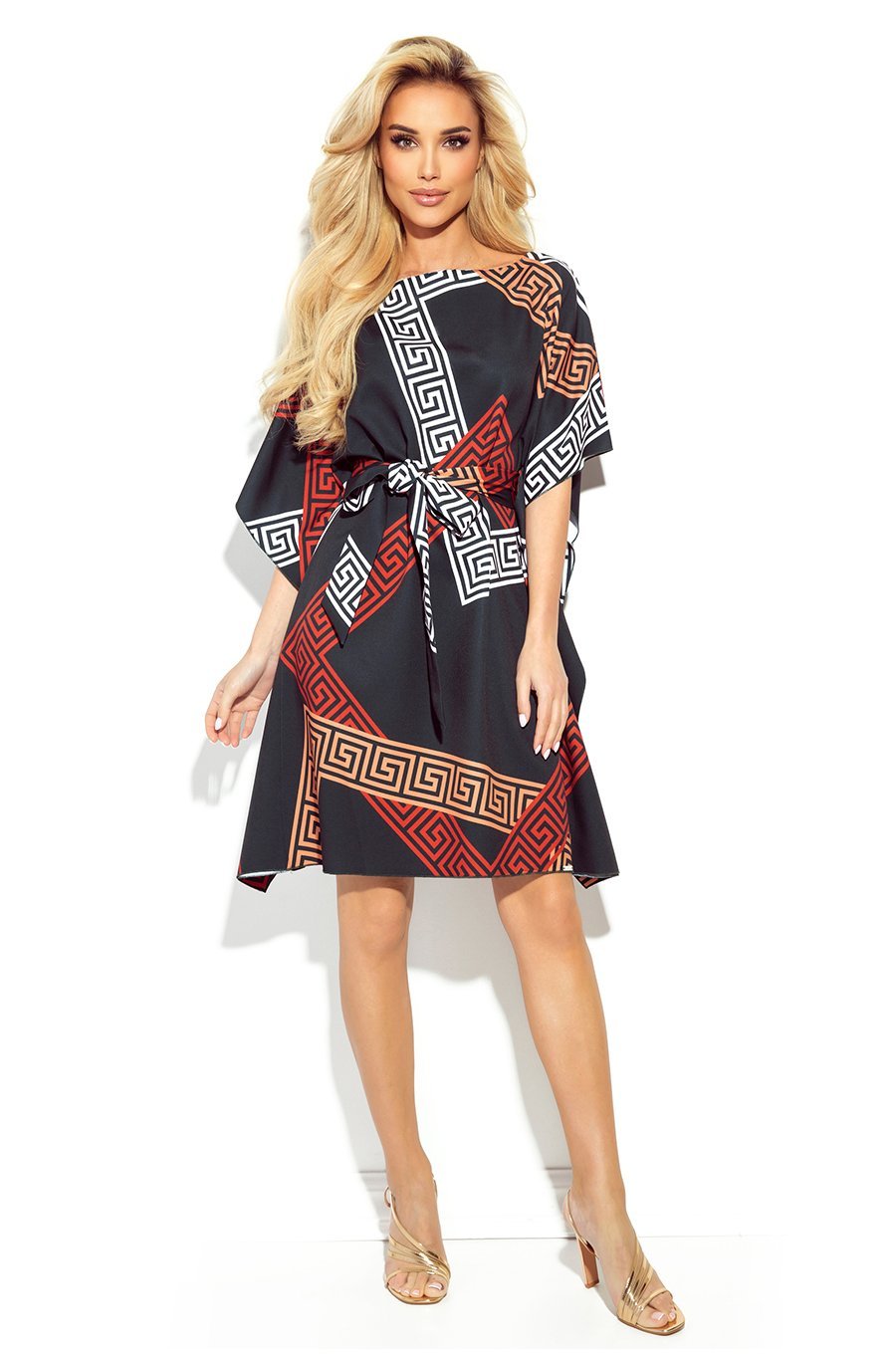 Rochie midi multicolora croi fluture oversize Butterfly Rochie midi multicolora croi fluture oversize Butterfly 3 - jojofashion.ro