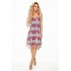 Rochie midi roz cu print colorat croi A Deyana Rochie midi roz cu print colorat croi A Deyana 4 - jojofashion.ro
