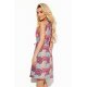 Rochie midi roz cu print colorat croi A Deyana Rochie midi roz cu print colorat croi A Deyana 3 - jojofashion.ro