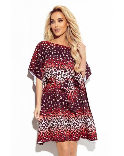 Rochie midi leopard print oversize Butterfly Rochii midi, Rochie midi leopard print oversize Butterfly - jojofashion.ro