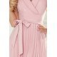 Rochie roz pudrat midi plisata petrecuta Romenna 6 - jojofashion.ro