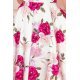 Rochie de vara midi, ecru, cu flori roz, retro, Lona 5 - jojofashion.ro