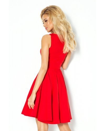 Rochie rosie midi retro  Lona Rochii rosii, Rochie rosie midi retro  Lona - jojofashion.ro