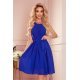 Rochie de vara midi vaporoasa albastru regal Alizee 2 - jojofashion.ro