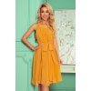 Rochie galbena vaporoasa din chiffon Alizee