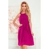 Rochie vaporoasa roz fucsia midi Alizee