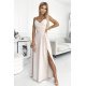 Rochie lunga bej petrecuta Scarlett Rochie lunga bej petrecuta Scarlett 2 - jojofashion.ro