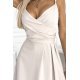 Rochie lunga bej petrecuta Scarlett Rochie lunga bej petrecuta Scarlett 7 - jojofashion.ro