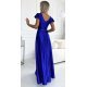 Rochie lunga din satin albastra Cristaliza Rochie lunga din satin albastra Cristaliza 3 - jojofashion.ro