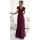 Rochie lunga din satin burgundy Cristaliza Rochie lunga din satin burgundy Cristaliza 3 - jojofashion.ro