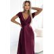 Rochie lunga din satin burgundy Cristaliza Rochie lunga din satin burgundy Cristaliza 4 - jojofashion.ro