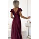 Rochie lunga din satin burgundy Cristaliza Rochie lunga din satin burgundy Cristaliza 5 - jojofashion.ro