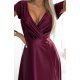 Rochie lunga din satin burgundy Cristaliza Rochie lunga din satin burgundy Cristaliza 6 - jojofashion.ro