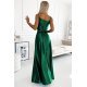 Rochie lunga din satin verde smarald Juliett Rochie lunga din satin verde smarald Juliett 3 - jojofashion.ro