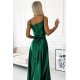 Rochie lunga din satin verde smarald Juliett Rochie lunga din satin verde smarald Juliett 5 - jojofashion.ro