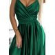 Rochie lunga din satin verde smarald Juliett Rochie lunga din satin verde smarald Juliett 7 - jojofashion.ro