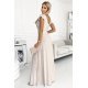 Rochie lunga din glitter bej Cristaliza Rochie lunga din glitter bej Cristaliza 3 - jojofashion.ro