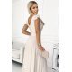 Rochie lunga din glitter bej Cristaliza Rochie lunga din glitter bej Cristaliza 5 - jojofashion.ro