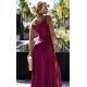 Rochie eleganta lunga din glitter burgundy Scarlett 5 - jojofashion.ro