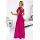 Rochie lunga din glitter roz fucsia Cristaliza Rochie lunga din glitter roz fucsia Cristaliza 3 - jojofashion.ro