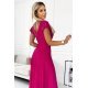 Rochie eleganta lunga, glitter roz fucsia, crapata pe picior, Cristaliza 5 - jojofashion.ro