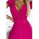 Rochie eleganta lunga, glitter roz fucsia, crapata pe picior, Cristaliza 7 - jojofashion.ro