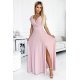 Rochie lunga din glitter roz pal Cristaliza Rochie lunga din glitter roz pal Cristaliza 2 - jojofashion.ro