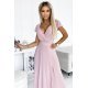 Rochie eleganta lunga, glitter roz pal, crapata pe picior, Cristaliza 4 - jojofashion.ro