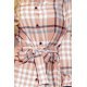 Rochie scurta tip camasa bej in carouri Johanna 6 - jojofashion.ro