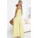Rochie galbena eleganta lunga din brocart evazata AureliaN 4 - jojofashion.ro