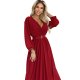 Rochie lunga din vascoza burgundy cu maneca lunga vaporoasa Avani  Rochie lunga din vascoza burgundy cu maneca lunga vaporoasa Avani  4 - jojofashion.ro