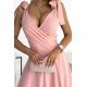 Rochie roz prafuit vaporoasa lunga Soranya 5 - jojofashion.ro
