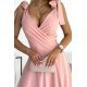 Rochie eleganta lunga, roz prafuit, petrecuta, vaporoasa, Soranya 5 - jojofashion.ro