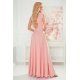Rochie roz prafuit vaporoasa lunga Soranya 7 - jojofashion.ro