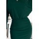 Rochie verde mulata midi cu maneca lunga Kamari 6 - jojofashion.ro