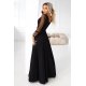 Rochie neagra lunga clasica cu maneca lunga vaporoasa Lorretta 3 - jojofashion.ro