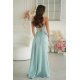 Rochie eleganta lunga menta cu glitter mulata cu umeri goi Luxurious 3 - jojofashion.ro