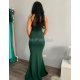 Rochie lunga verde cu broderie Eva Rochie lunga verde cu broderie Eva de nunta