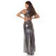 Rochie lunga argintie din glitter cu umerii goi Zaria Rochie lunga argintie din glitter cu umerii goi Zaria 7 - jojofashion.ro