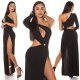 Rochie lunga neagra mulata cu maneca lunga si umerii goi Kleopatra Rochie lunga neagra mulata cu maneca lunga si umerii goi Kleopatra 7 - jojofashion.ro