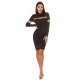 Rochie de seara midi, neagra, mulata, cu maneca lunga, Aliye Rochie de seara midi, neagra, mulata, cu maneca lunga, Aliye 7 - jojofashion.ro