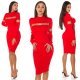 Rochie midi rosie mulata cu maneca lunga Aliye Rochie midi rosie mulata cu maneca lunga Aliye 7 - jojofashion.ro