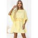 Rochie eleganta midi galbena croi fluture oversize Butterfly 2 - jojofashion.ro