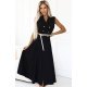 Rochie midi tip camasa neagra clasica evazata Anemona 2 - jojofashion.ro