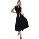 Rochie midi tip camasa neagra clasica evazata Anemona 4 - jojofashion.ro