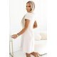 Rochie scurta bej trapez cu guler Liora 3 - jojofashion.ro