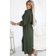 Rochie tip camasa kaki midi cu maneca lunga Asiyah 3 - jojofashion.ro
