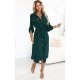Rochie tip camasa verde midi cu maneca lunga Asiyah 5 - jojofashion.ro