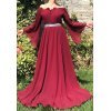 Rochie lunga ocazie din voal burgundy FairyTale